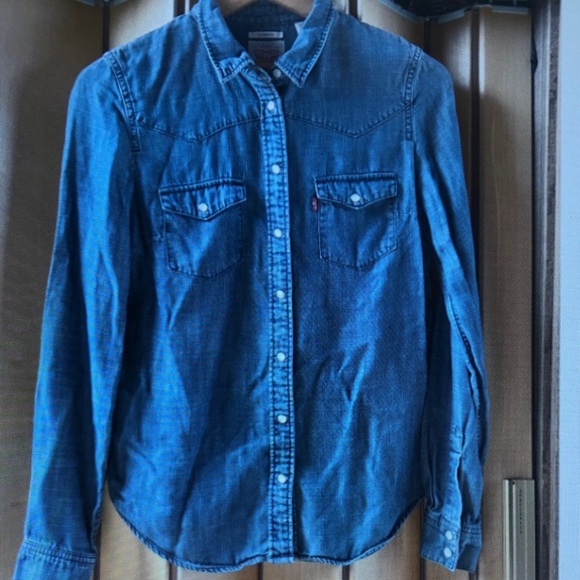 Other - Denim Button-Up Shirt - Blue